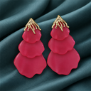 Layered Petal Drop Earrings