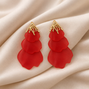 Layered Petal Drop Earrings - detail view 7
