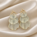 Layered Petal Drop Earrings
