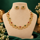 Heritage Golden Lotus Necklace Set