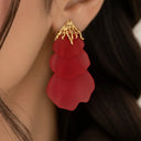 Layered Petal Drop Earrings - detail view 5