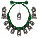 Royal Heritage Oxidised Silver Necklace Set