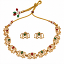Heritage Golden Lotus Necklace Set