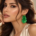 Layered Petal Drop Earrings - alternate view