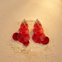 Layered Petal Drop Earrings - detail view 13