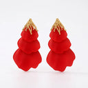 Layered Petal Drop Earrings