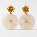 Ocean Shell Golden Drop Earrings